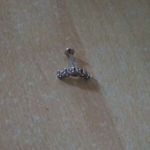 Silver Barbell Piercing